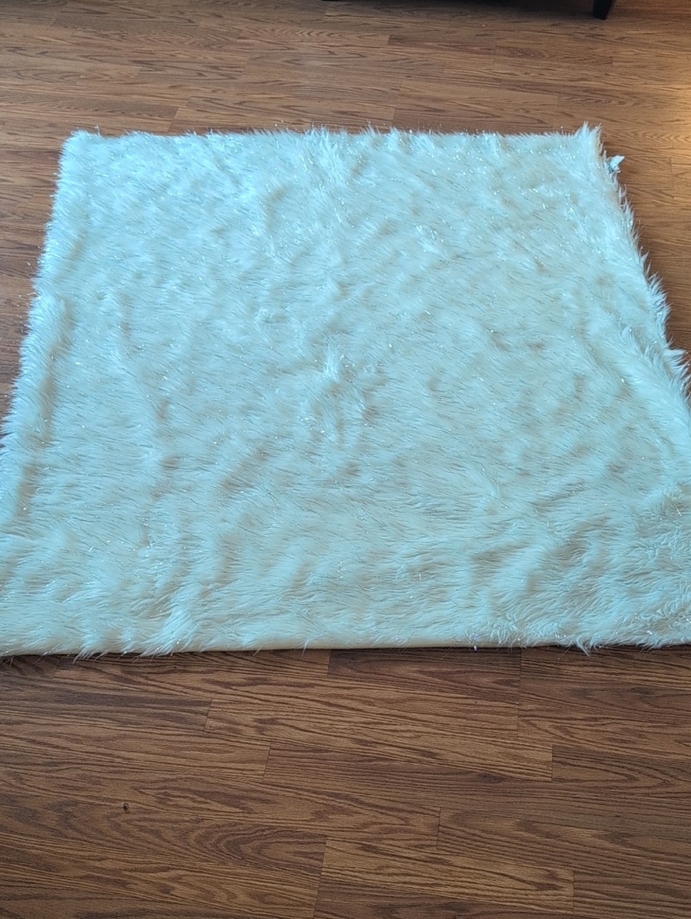 Plush Faux Fur Throw Blanket - Off Whilte